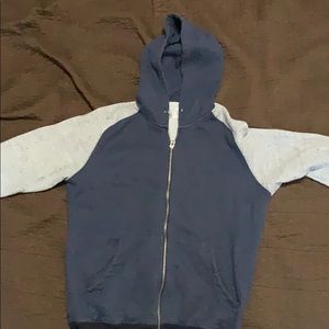Blue and grey hoodie